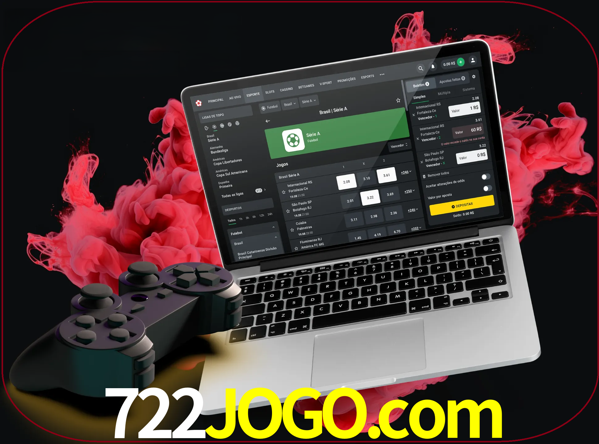 Visite a secção especial de jogos de vídeo em 722jogo para descobrir em que jogos pode apostar e ganhar muito dinheiro.