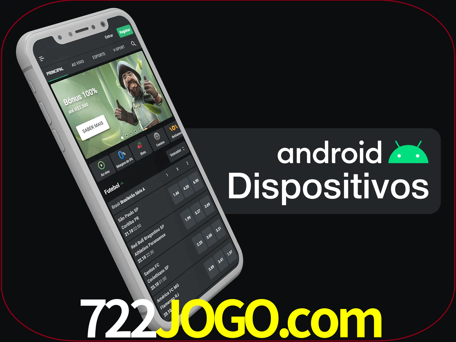 O aplicativo suporta a maioria de todos os dispositivos Android.