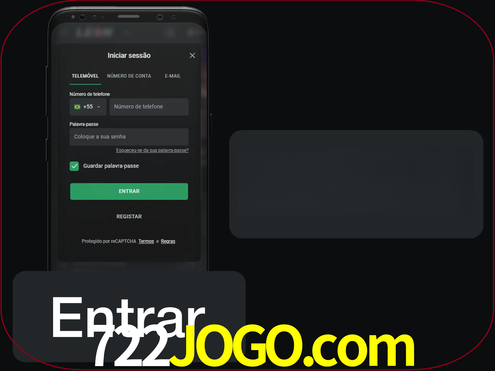 Faça o login para começar a apostar e jogar no cassino.