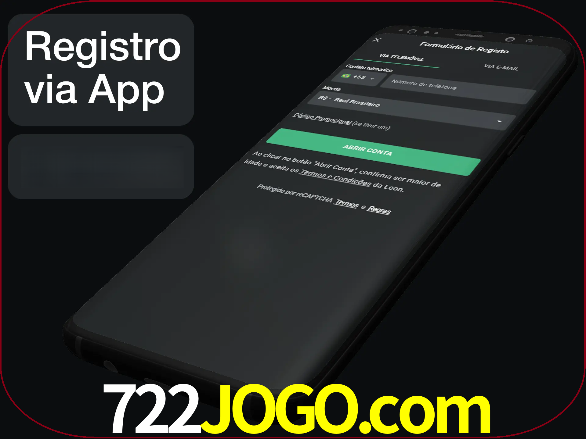 Registre-se quiclly em LeonBet usando o aplicativo.
